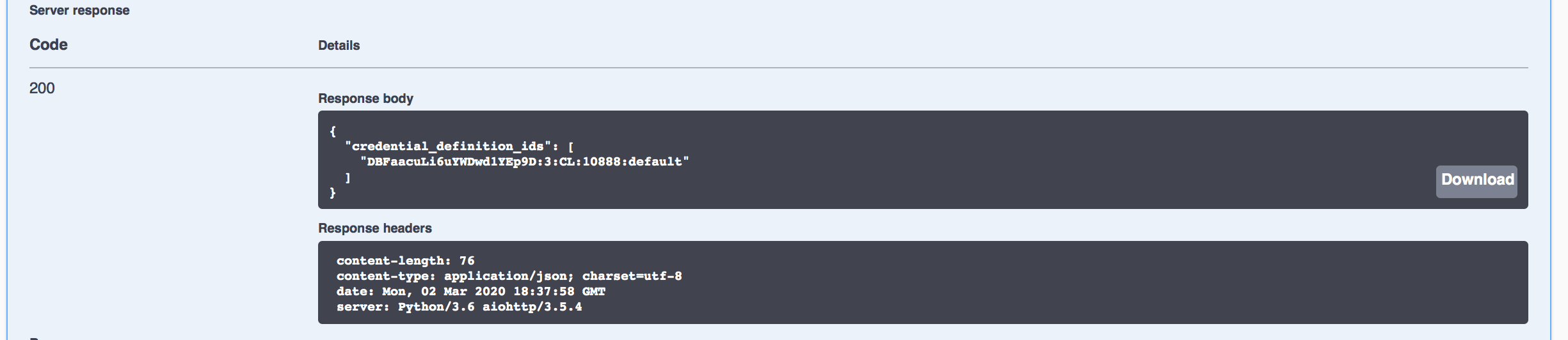 Search Credential Definitions